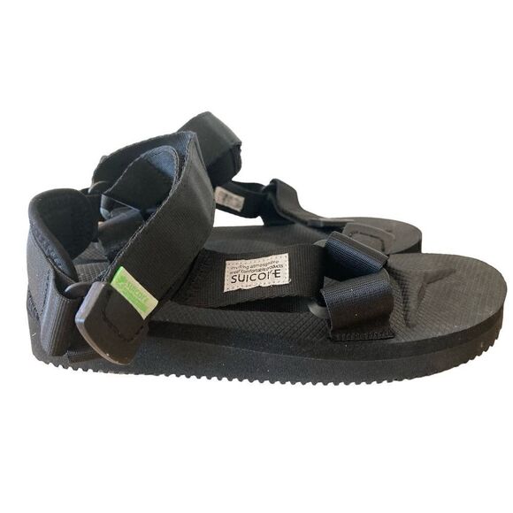 Suicoke open toe ripstop sandals Black Unisex size 5 Retails $133 - Picture 7 of 11